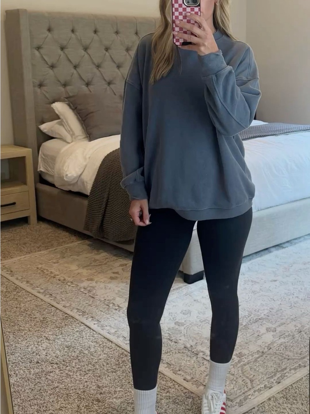 Washed Slate Crewneck Sweatshirt - Women